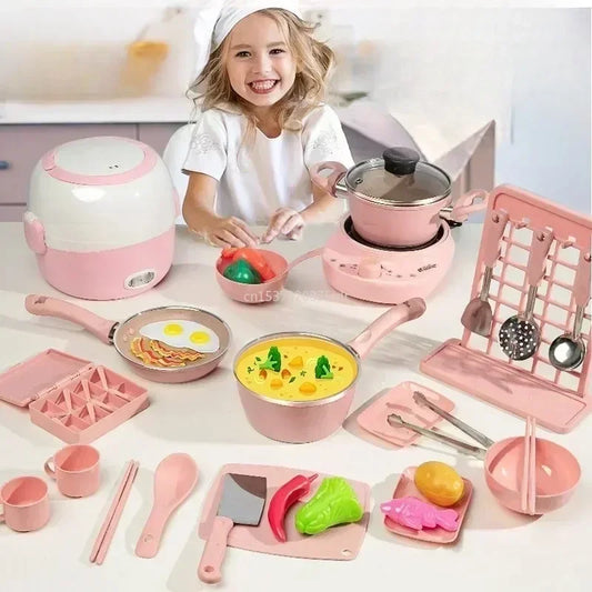 New Funny Kitchen Toys Girl  Can Cook  Mini Kitchen
