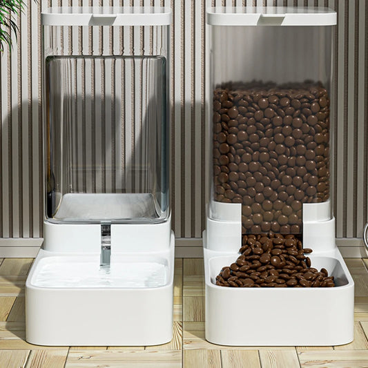 Automatic Cat Feeder & Water Dispenser with Gravity