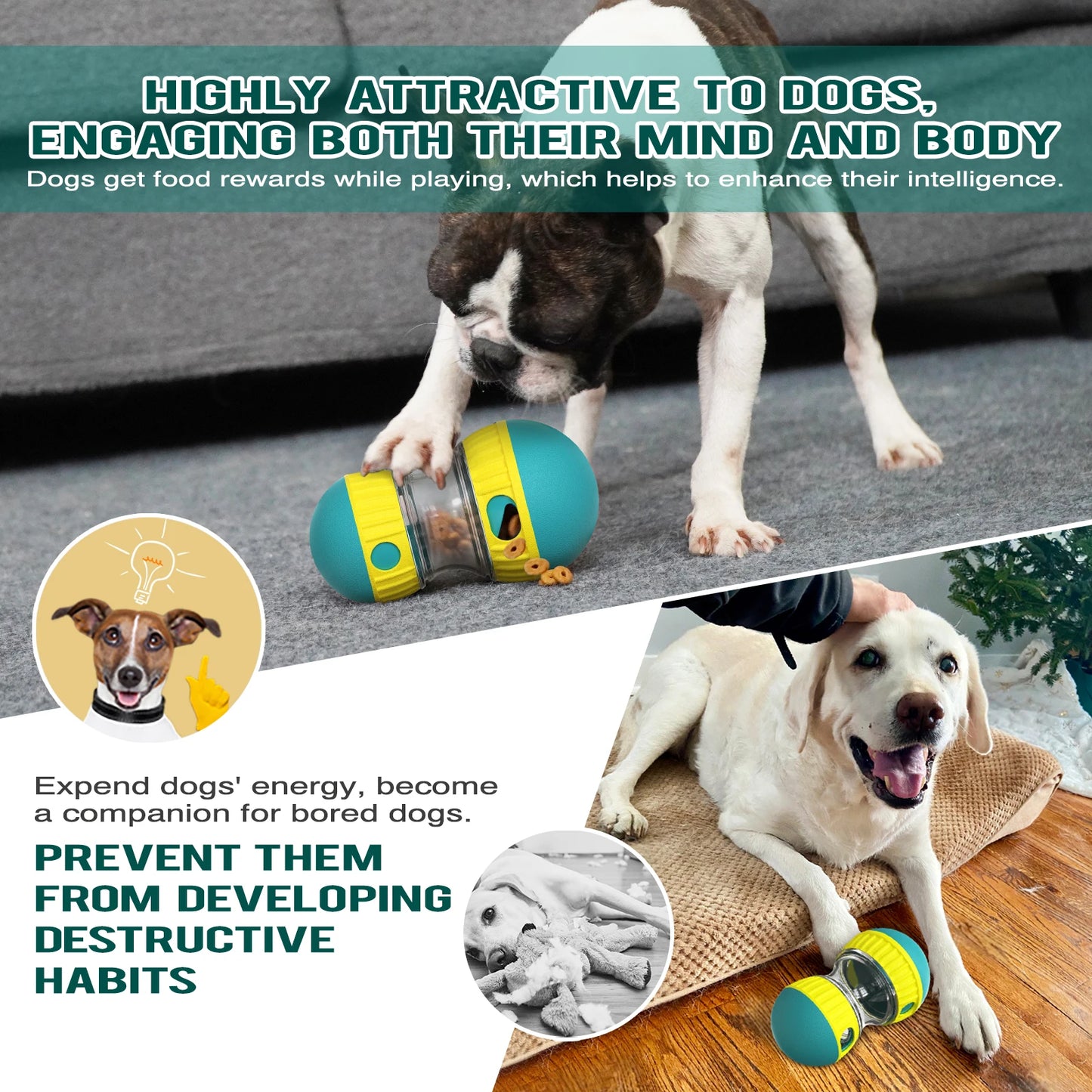 Treat Enrichment Pet Toys Slow Feeder Ball Food