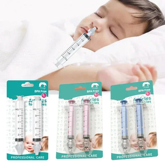 2Pcs Needle Tube Baby Nasal Aspirator Syringe