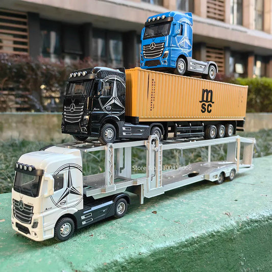 1:50 Large Diecast Alloy Truck Car Model Toys Container