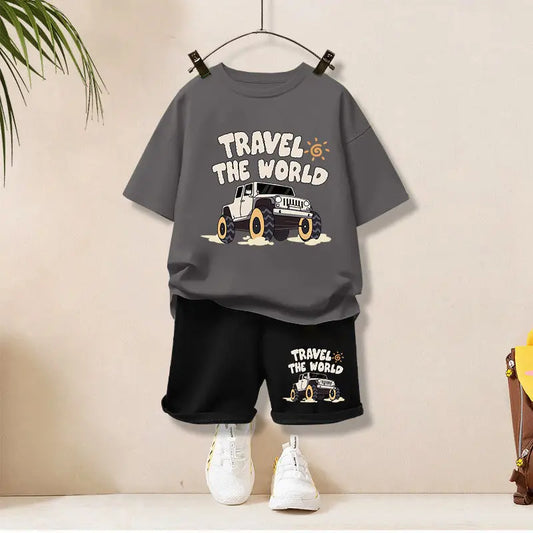 Summer Children Boy Clothes Letter Printed T-Shirts