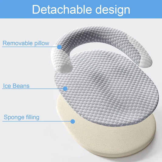 Dog Cooling Pad Mat with Pillow for Pet Puppy Cat